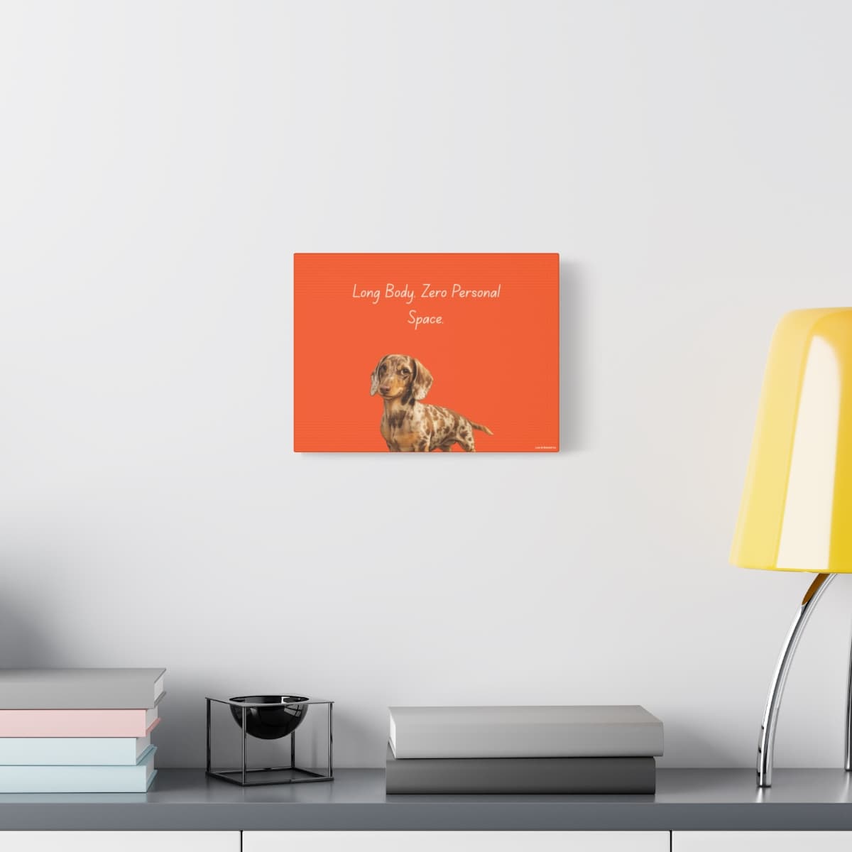 Long Body Dachshund Illustration Canvas